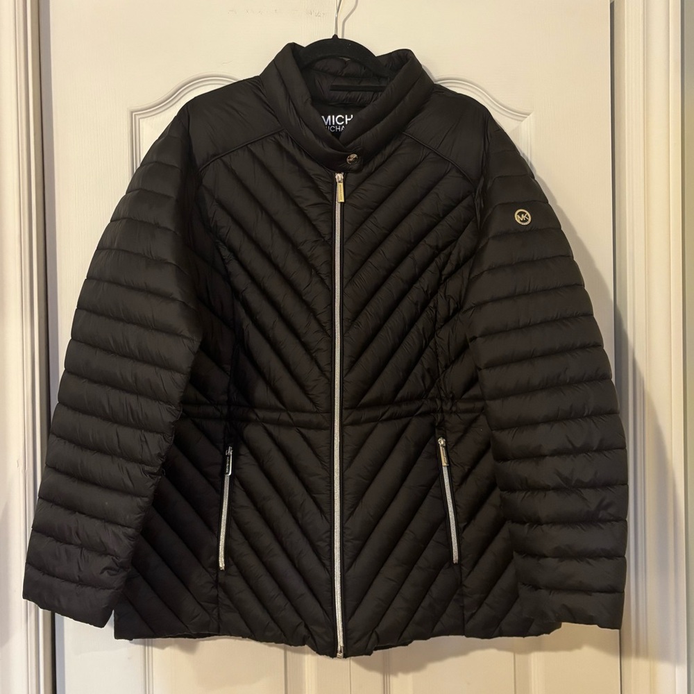 NWOT Michael Kors Quilted Black Puffer Coat